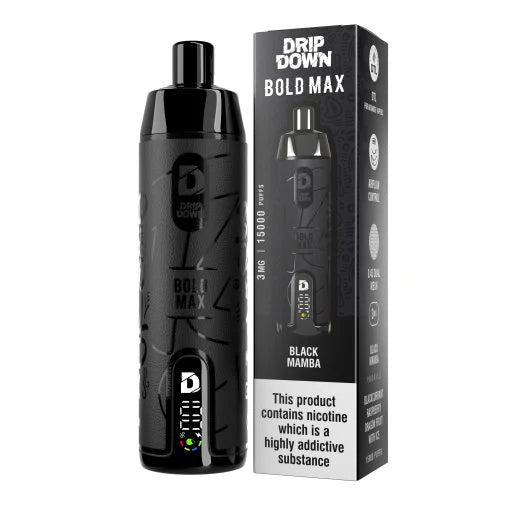 Drip Down Bold Max Disposable 15000 Puffs (3mg) – Black Mamba