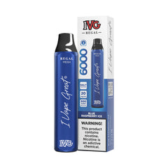 BLUE RASPBERRY ICE 20MG - IVG REGAL DISPOSABLE 6000 PUFFS