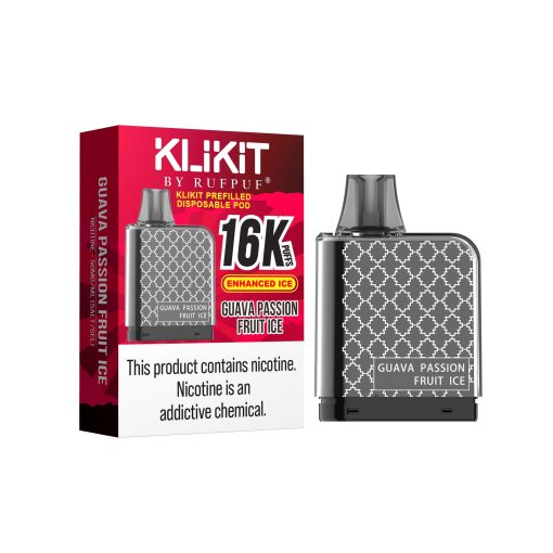Rufpuf Klikit Disposable Pod – Guava Passion Fruit Ice 50mg (16,000 Puffs)