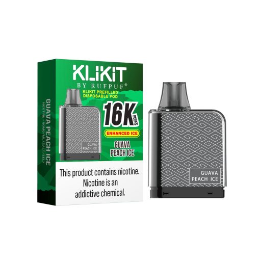 Rufpuf Klikit Disposable Pod – Guava Peach Ice 50mg (16,000 Puffs)