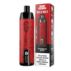 Drip Down Bold Max Disposable 15000 Puffs (3mg) – Strawmelon Breeze