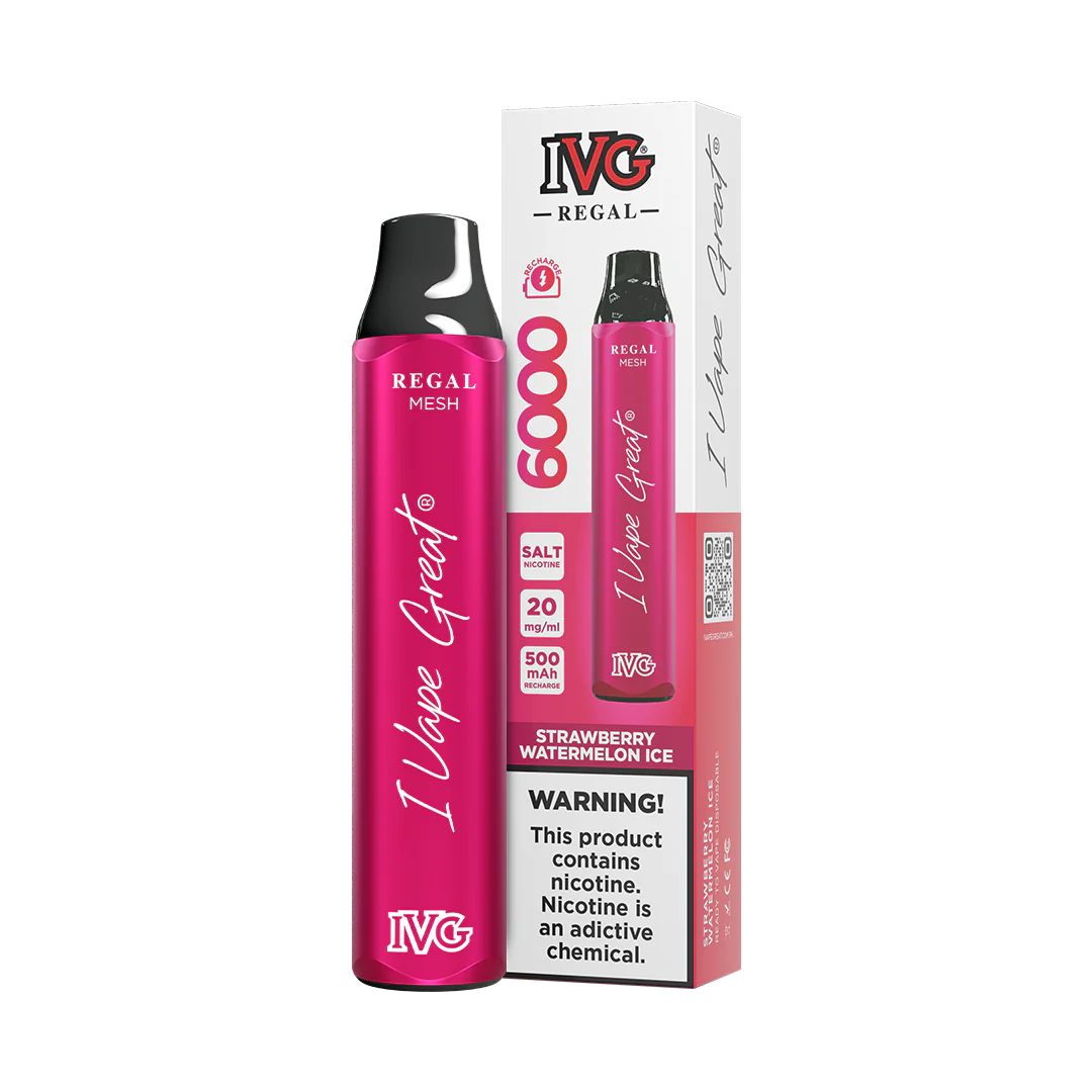 STRAWBERRY WATERMELON 20MG - IVG REGAL DISPOSABLE 6000 PUFFS