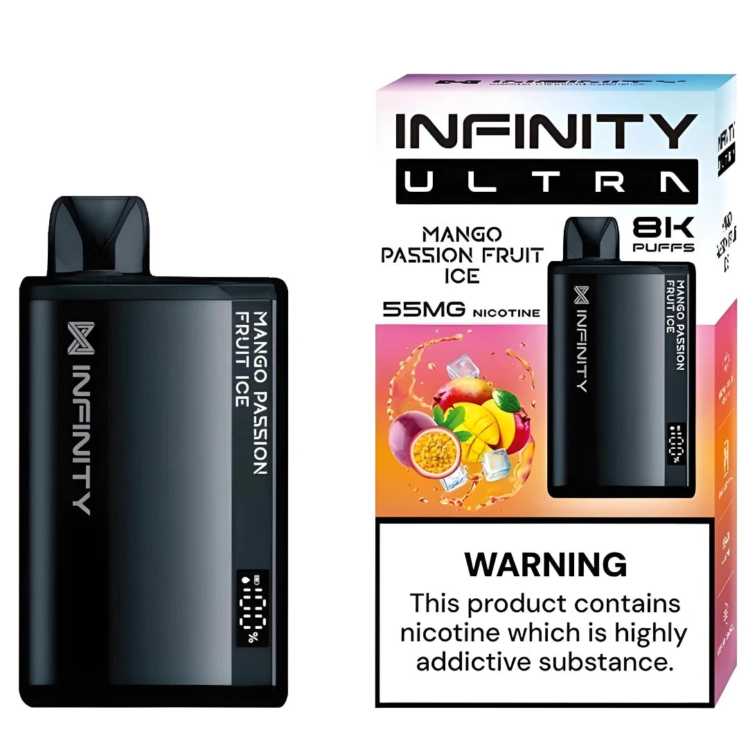 MANGO PASSION FRUIT ICE 55MG - INFINITY ULTRA DISPOSABLE 8000 PUFFS