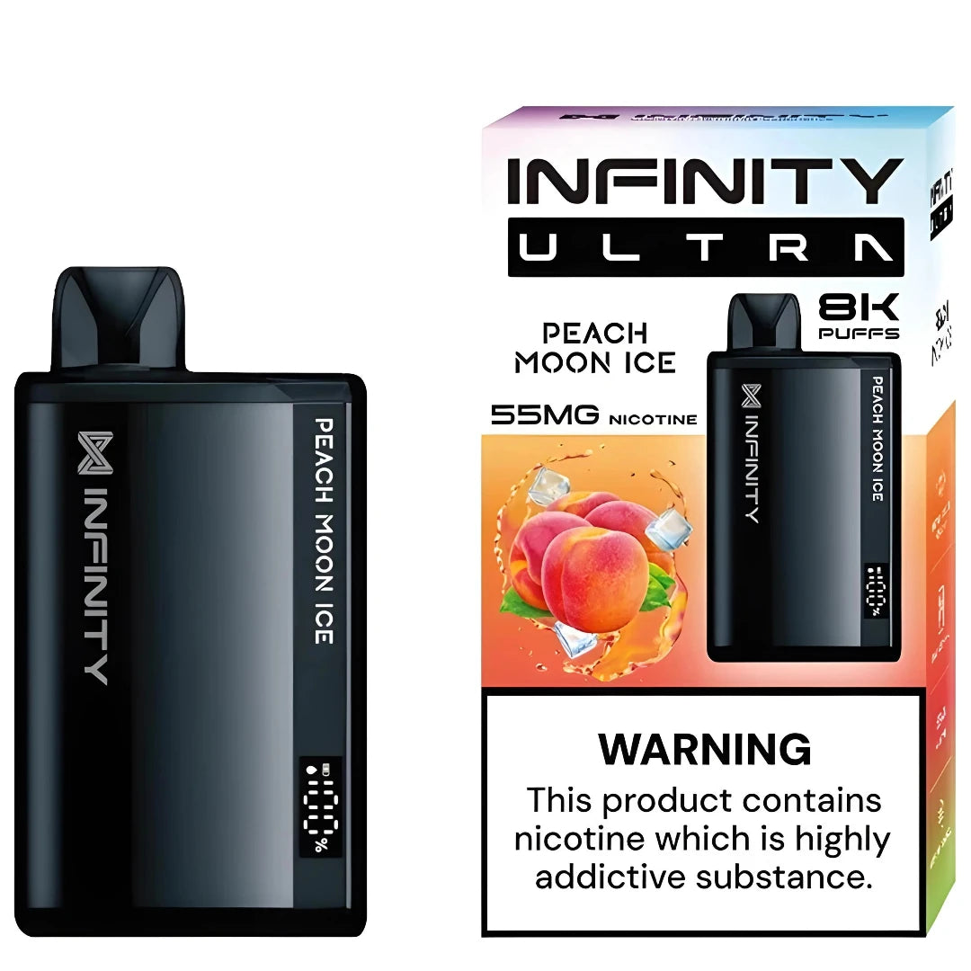 PEACH MOON ICE 55MG - INFINITY ULTRA DISPOSABLE 8000 PUFFS